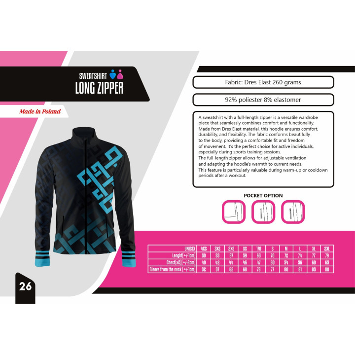 Sweatshirt Long Zipper