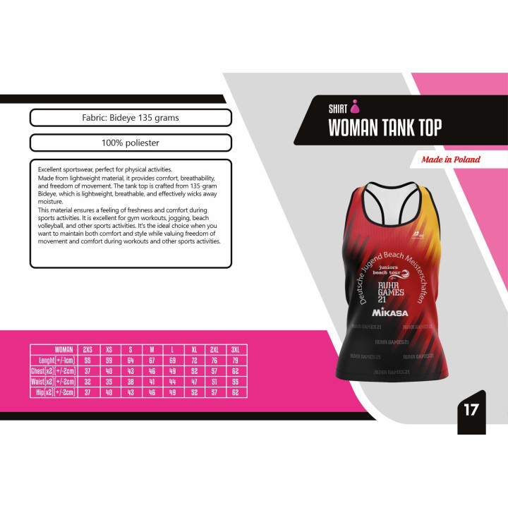 Koszulka Fullprint Tank Top Sublimacja Dla Biegaczy